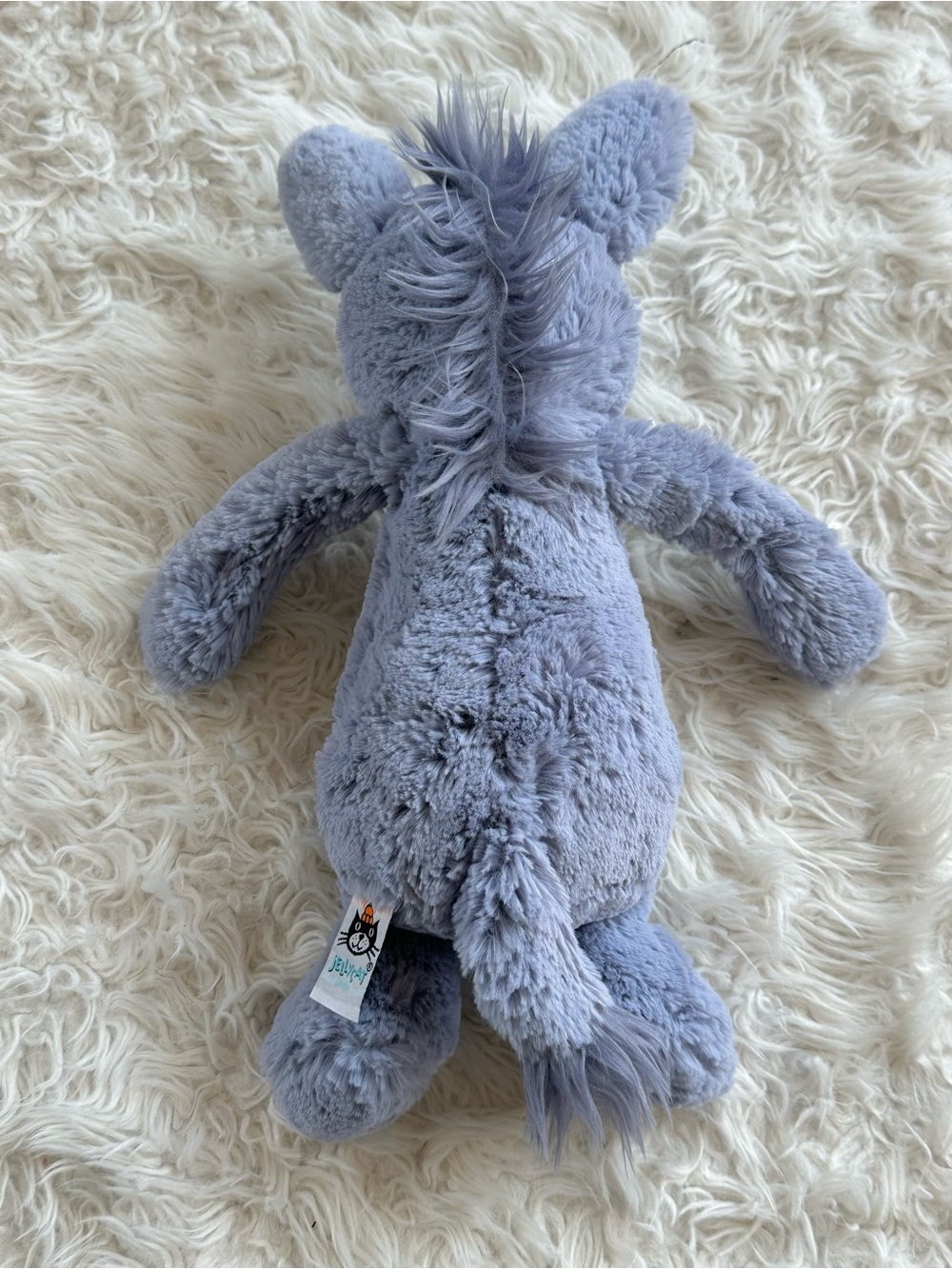 Jellycat retired Bashful Donkey blue gray stuffed animal plush - Picture 8 of 9